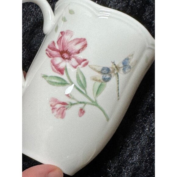 Lenox Butterfly Meadows Fine Bone China Butterfly Floral Coffee Tea Mugs Set 4 - Picture 9 of 12
